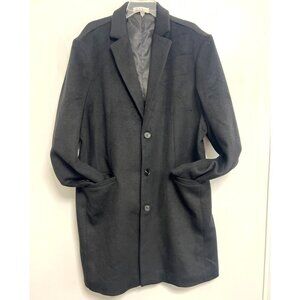 Wool Long Coat Black Men's Long Coat Size 2XL